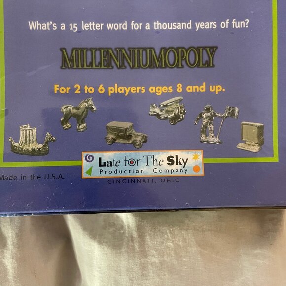 NIB Millenniumoploly Board Game by Late for the SKy Y2K fun for the whole family - Picture 11 of 14